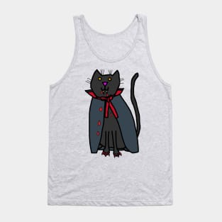 Halloween Horror Vampire Cat Tank Top